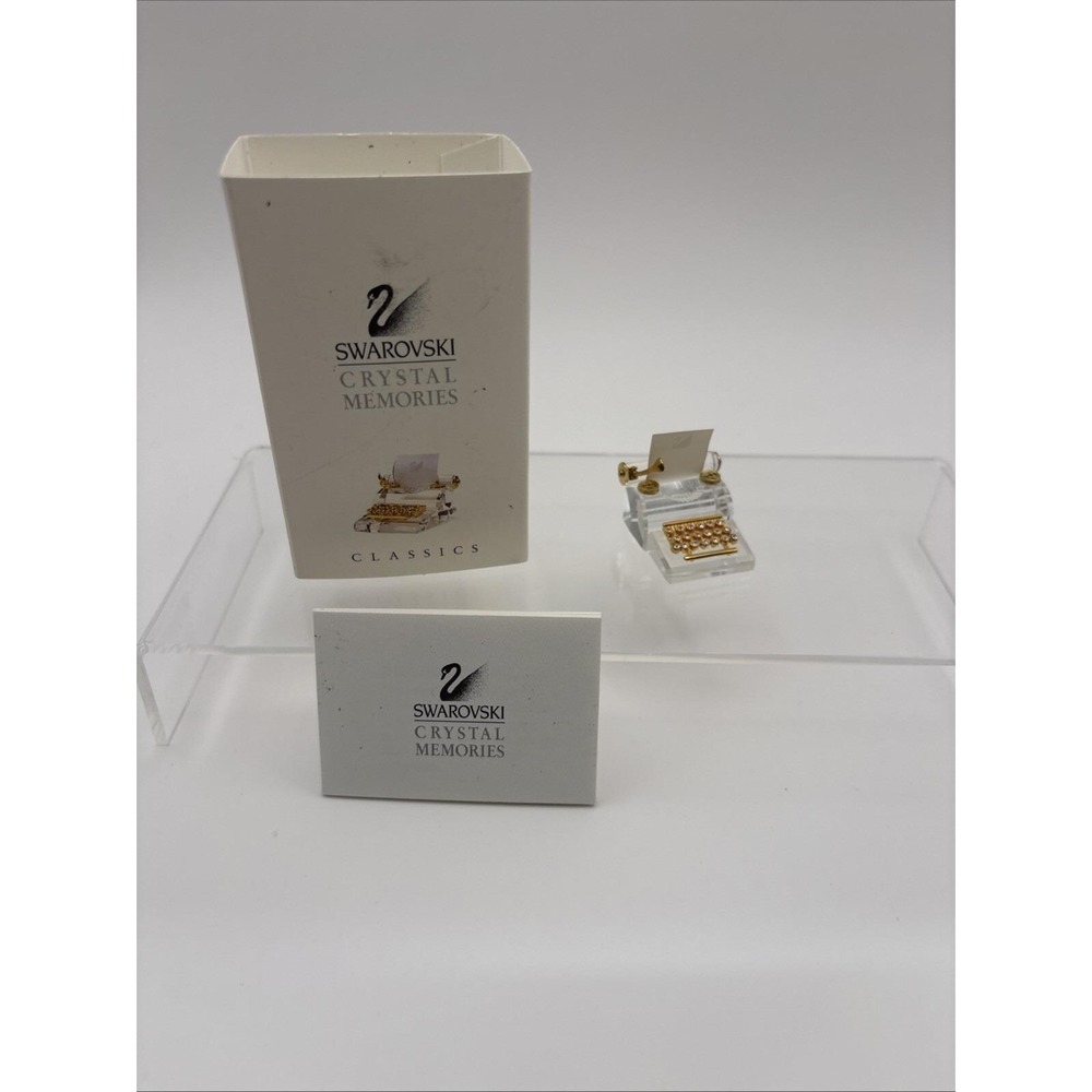 Vtg~Swarovski~Crystal Memories Classics~Mini Typewriter~IOB